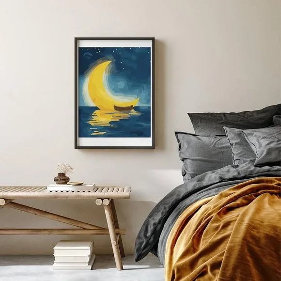 TBC The Best Crafts “Moon” DIY Paint by Number Painting for Adults and Kids - Picture 9 of 10